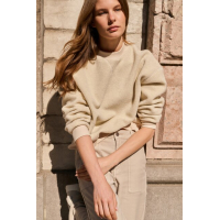 YAYA Teddy sweater heather grey melange