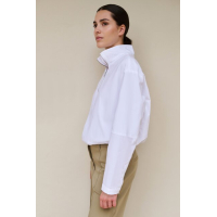 YAYA Balloon blouse with zipper pure white