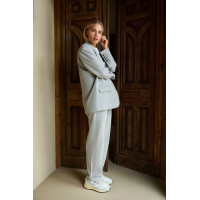 YAYA Oversized blazer with buttons iron grey