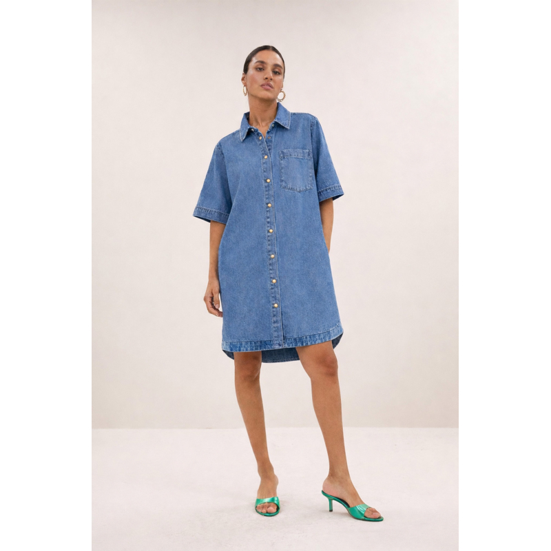 By-bar lexia denim dress, medium denim