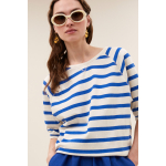 By-bar neva stripe top, azul blue stripe