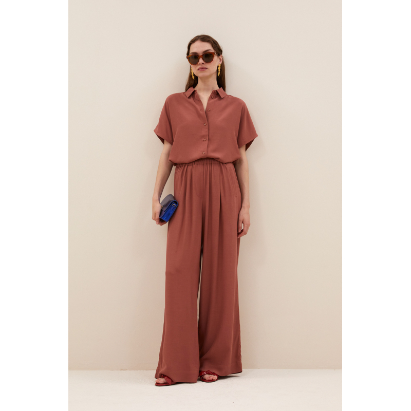 By-bar benji viscose pants, rustic sienna