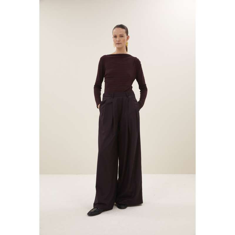 By-bar leya melange stripe top 