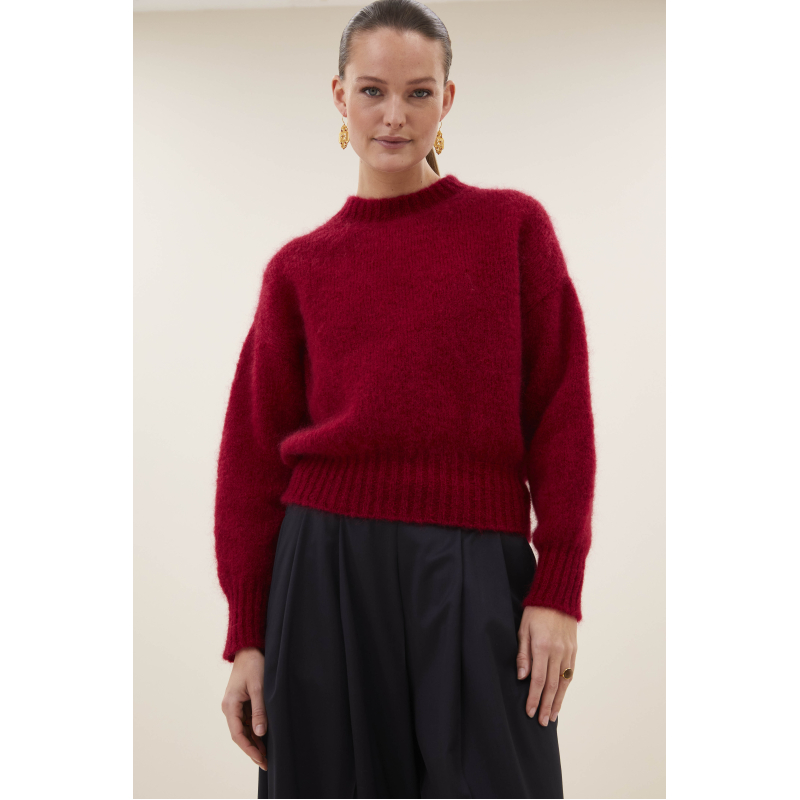 By-bar sonny pullover wine rose