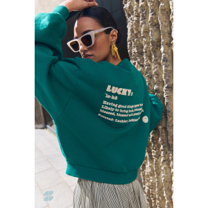 By-bar bibi dictionary big sweater, peacock green