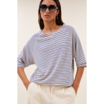 By-bar neva small stripe top, kingsblue small stripe