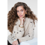Geisha pullover embrobowtie sand brown