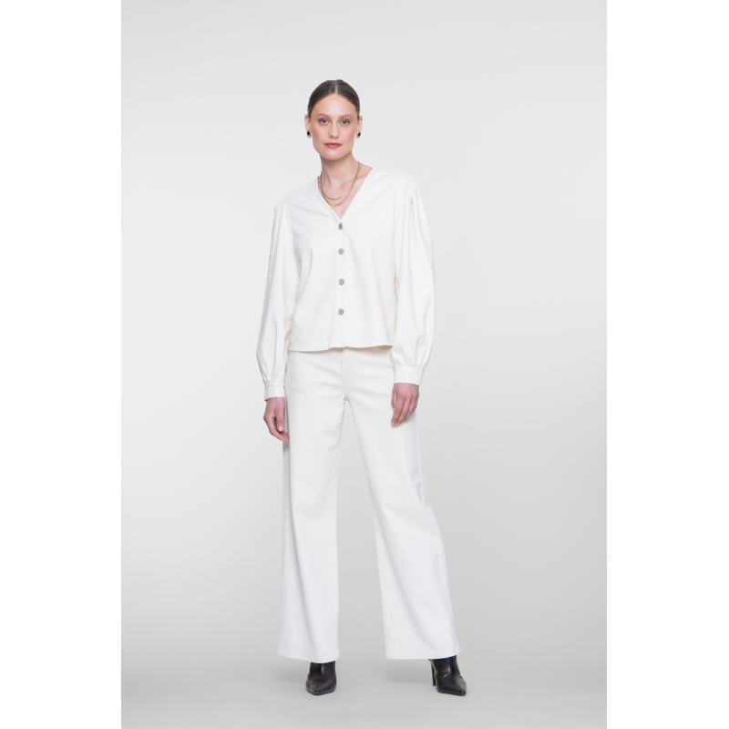 Geisha jeans wide ecru raw