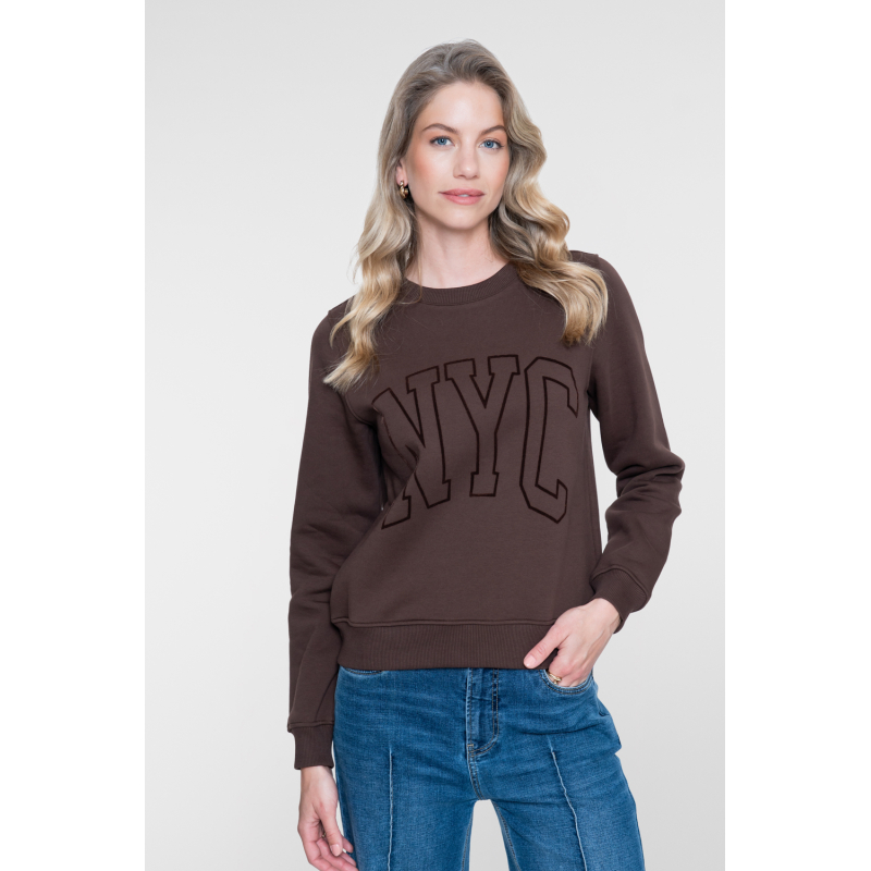 Geisha sweat 'NYC' dark brown
