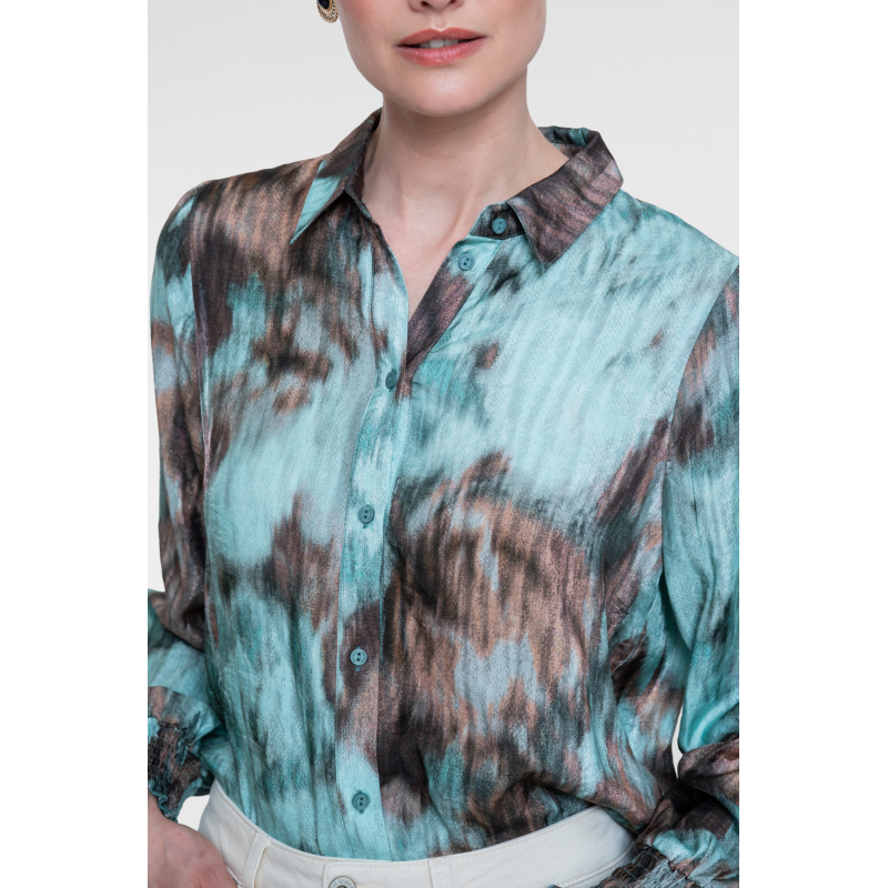 Geisha blouse camel mint