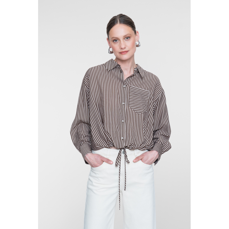 Geisha blouse bruin zand