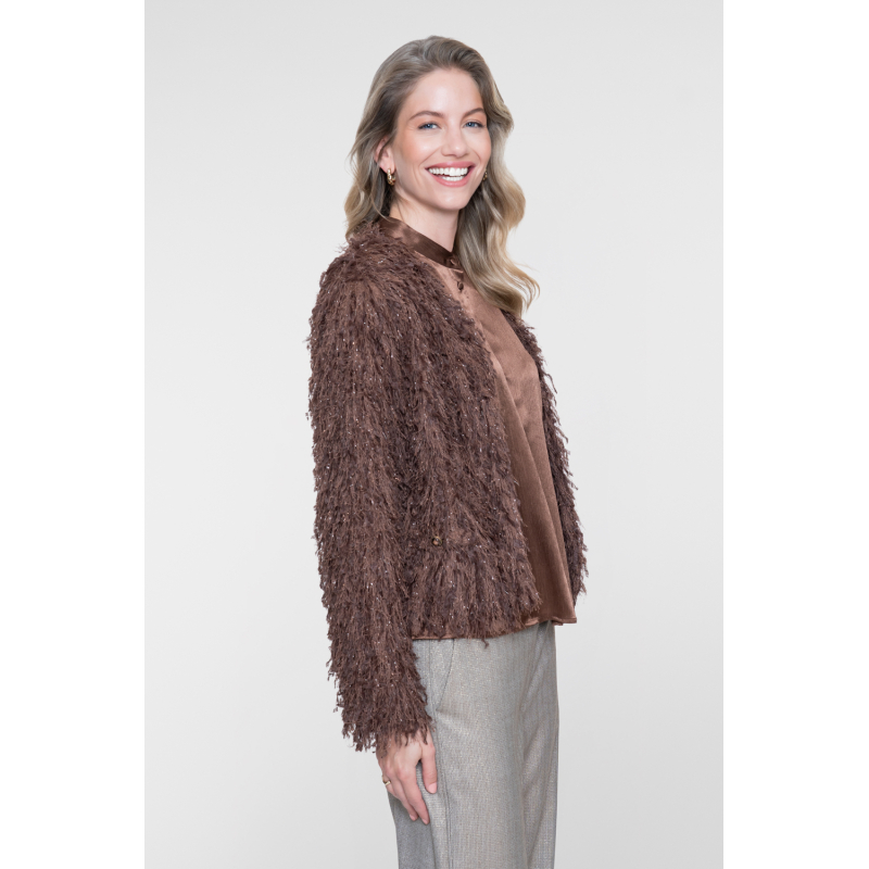 Geisha vest hairy brown