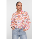 Geisha blouse, light pink/chambray