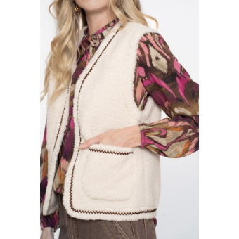 Geisha Gilet teddy embroidery