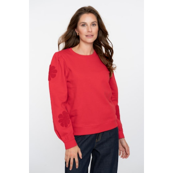 Geisha Sweater red flowers