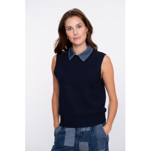 Geisha Spencer denim collar