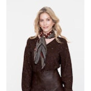 Geisha pullover lurex and sequences, brown/copper