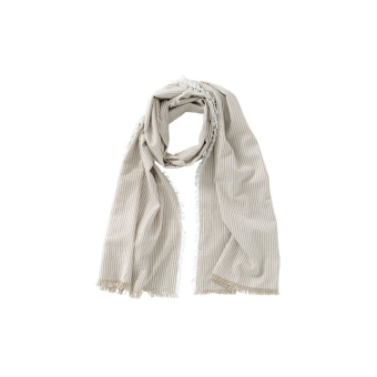 YAYA stripe scarf, feather grey