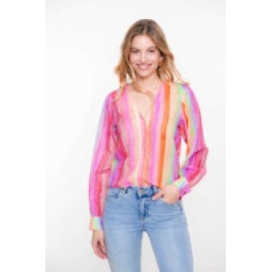 Geisha blouse, pink/mint