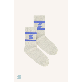 By-bar logo socks, queens blue