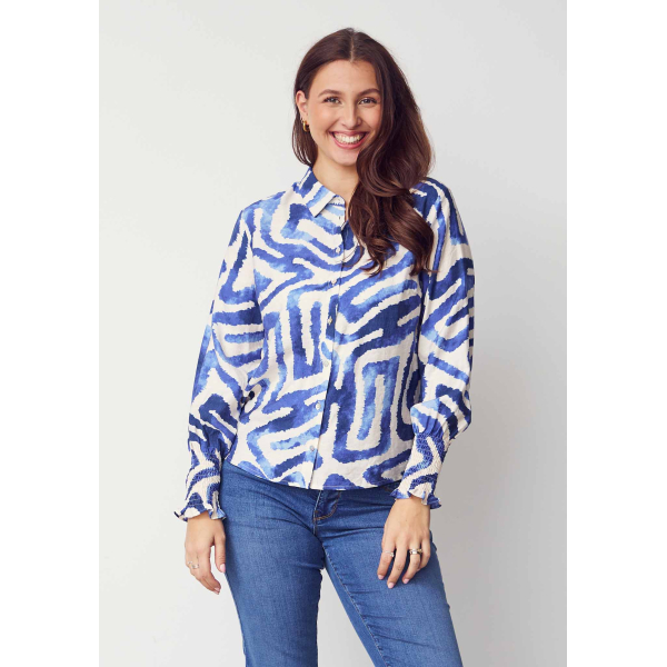 ISAY Ane Smock Shirt  blauw