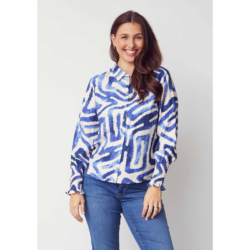 ISAY Ane Smock Shirt  blauw