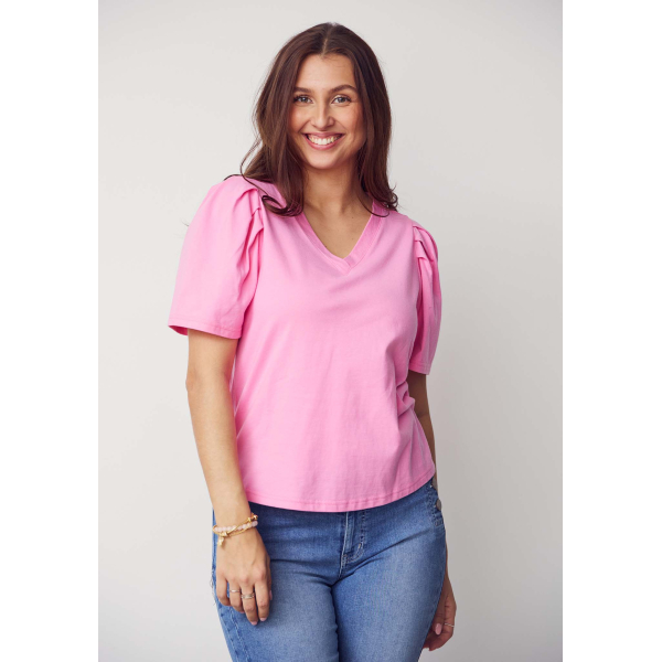 ISAY Tinni V-Neck T-Shirt - roze