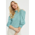 Studio Anneloes SAMMY LAYERS BLOUSE - OFF WHITE/GREEN