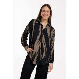 Studio Anneloes ALBA VOILE FOREST TOP - BLACK/EARTH