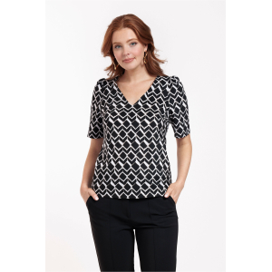 Studio Anneloes SOOF GRAPHIC TOP - BLACK/OFF WHITE
