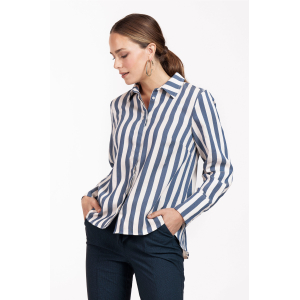 Studio Anneloes  Birdy stripe blouse - kit/denim blue