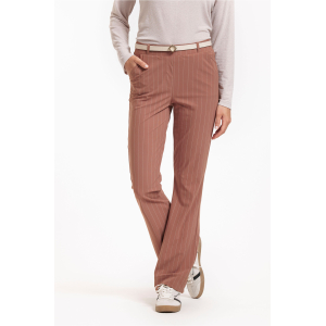 Studio Anneloes  Flair pinstripe trousers - chocolate/kit