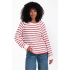 Studio Anneloes Josh stripe pullover - off white/deep red