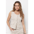 Studio Anneloes  Rebekka pinstripe gilet - kit/black