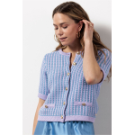 Studio Anneloes  Chance cardigan - light lila/light blue