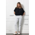 Studio Anneloes  Anne bnd pinstripe trousers - off white/dark blue