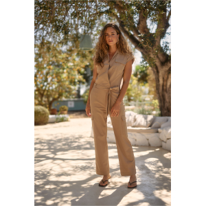 Studio Anneloes  Nancy cargo jumpsuit - latte