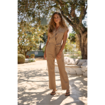 Studio Anneloes  Nancy cargo jumpsuit - latte