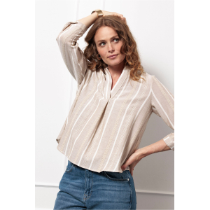 Studio Anneloes Lieve gold stripe top - latte Studio Anneloes Lieve gold stripe top - latte