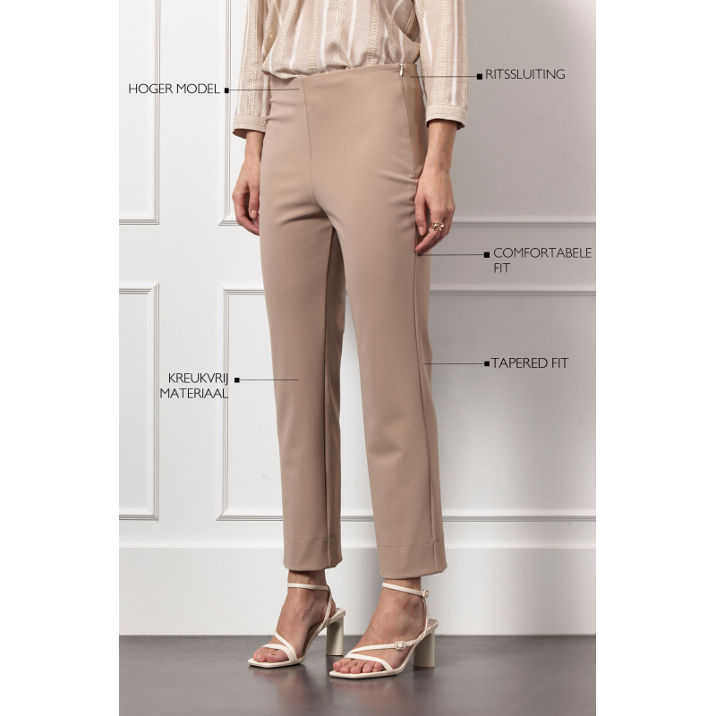 Studio Anneloes  Alaska bonded trousers - latte