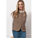 Studio Anneloes  Fie check gilet - caramel/latte