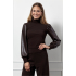 Studio Anneloes  Noortje faux leather top - espresso