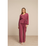 Studio Anneloes  Luz twill trousers - vintage berry