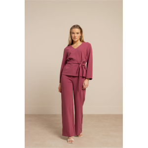 Studio Anneloes  Luz twill trousers - vintage berry