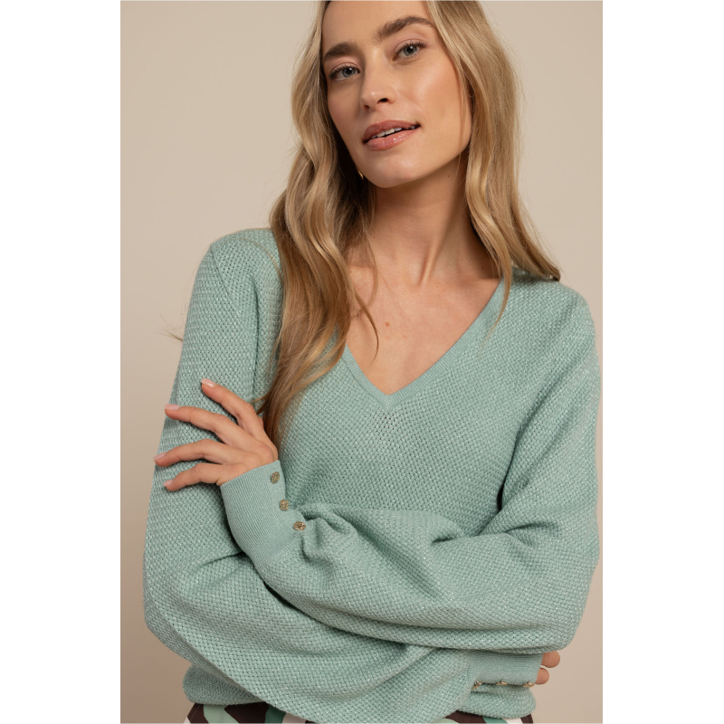 Studio Anneloes  Nika structure pullover - light sage green