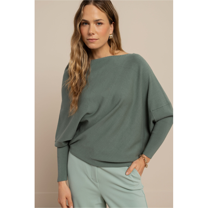 Studio Anneloes  Linde pullover - dark sage green