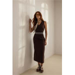 Studio Anneloes  Tirza tape dress - espresso