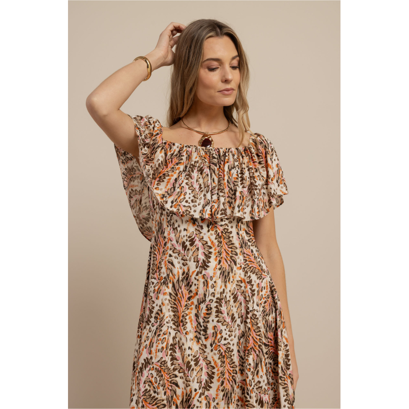 Studio Anneloes  Froukje feather dress - multi color