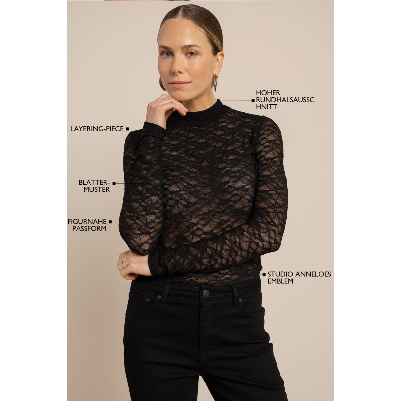 Studio Anneloes  Reagan lace col top