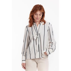 Studio Anneloes  Birdy bow blouse - kit/dark blue